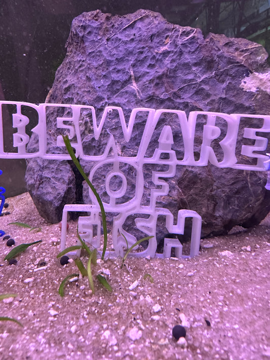 Beware of fish aquarium sign free shipping